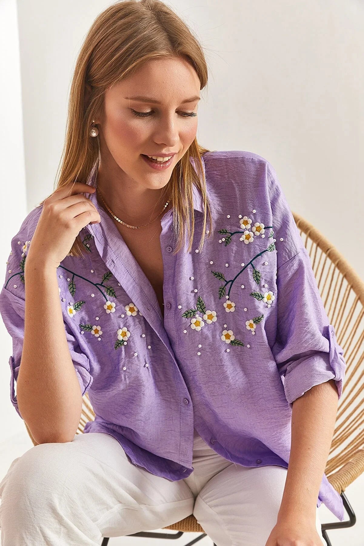 Daisy Embroidered Blouse