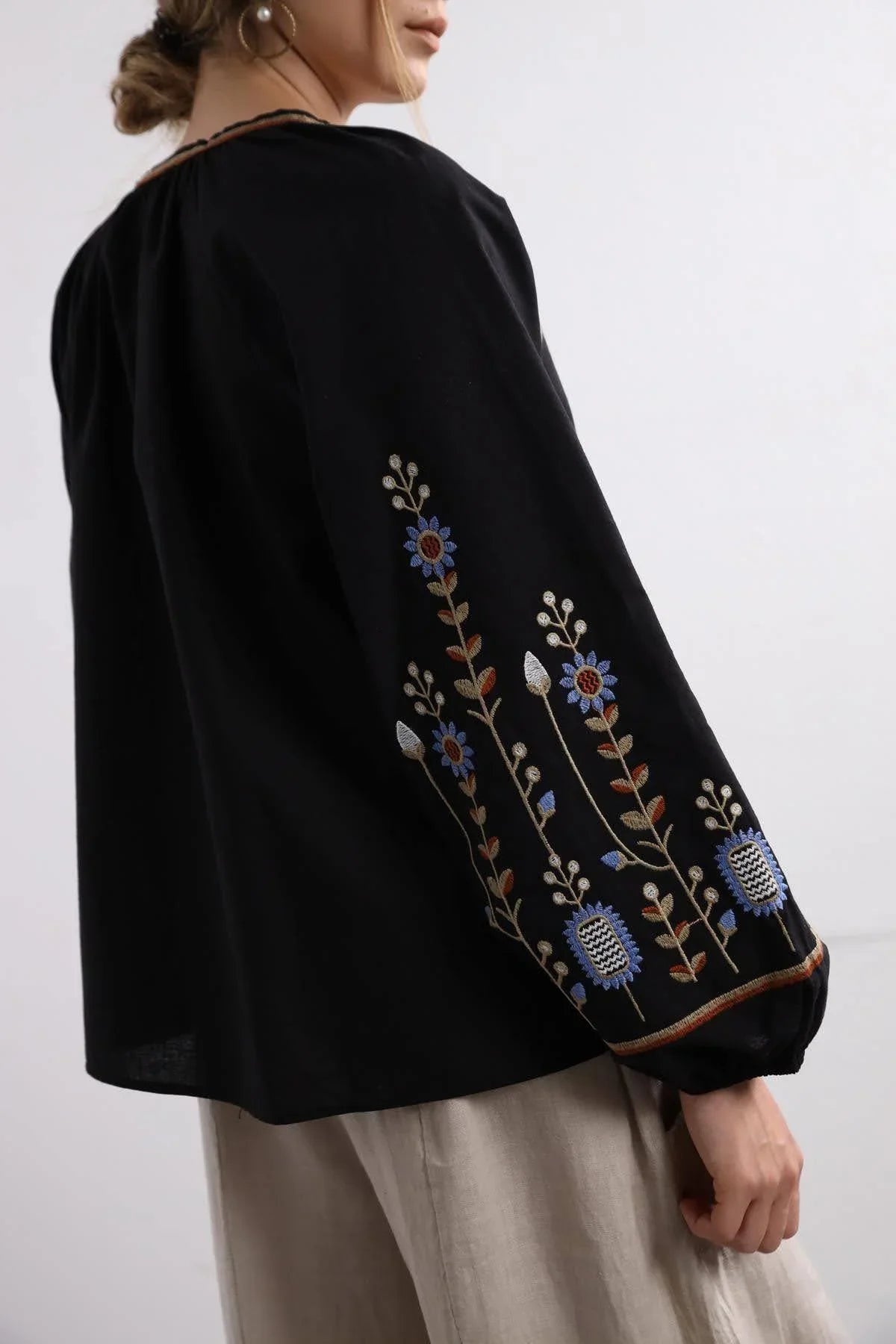 Traditional Embroidered Cotton Blouse