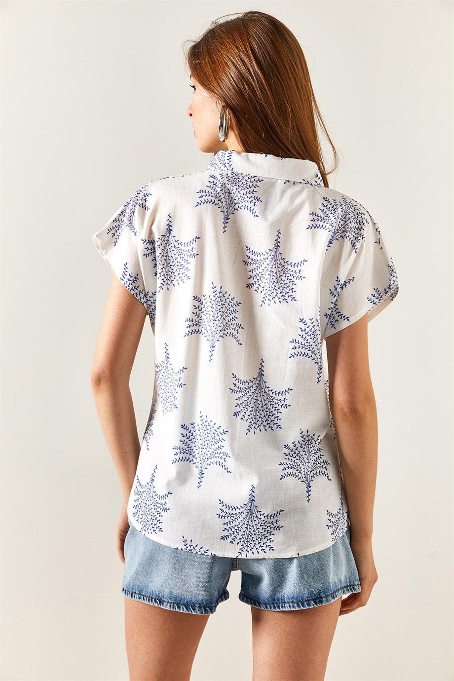 Seaside Fern Linen Button Down Shirt