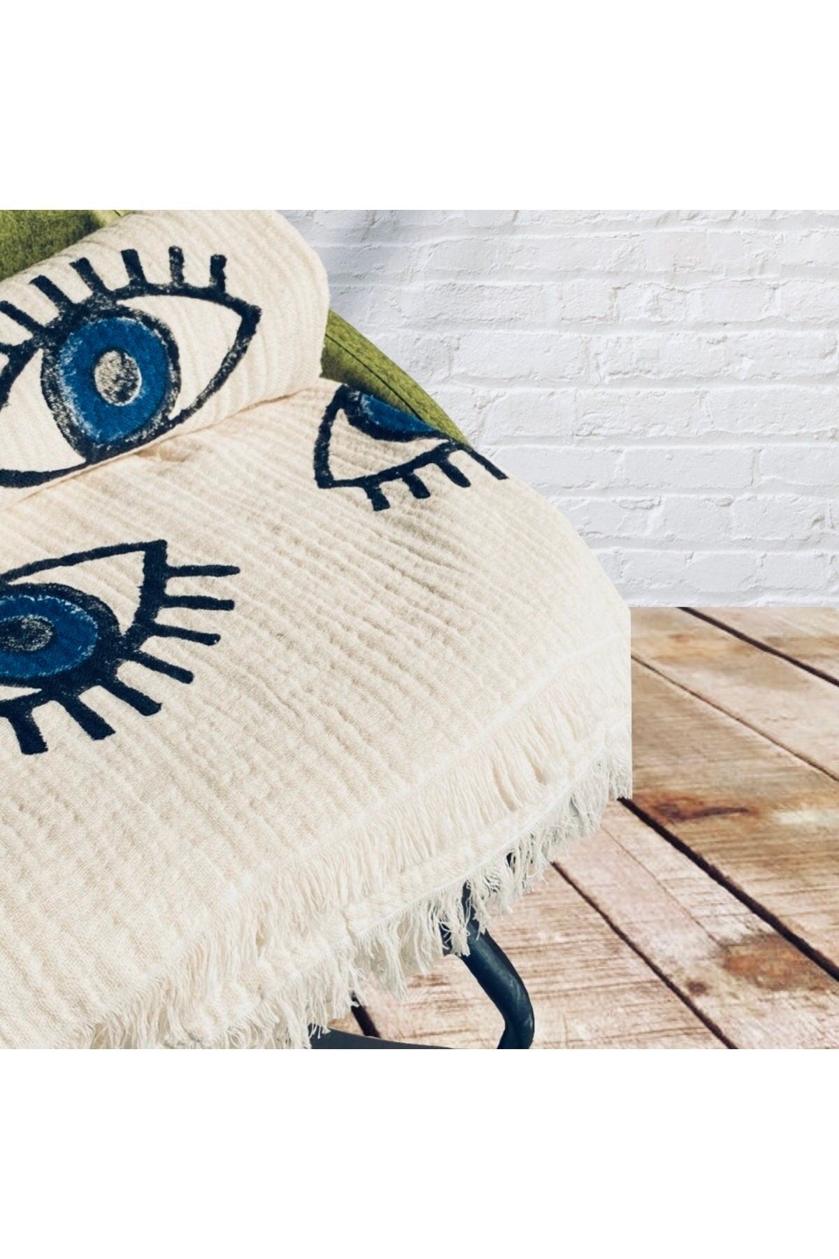 Cotton Evil Eye Beach Towel