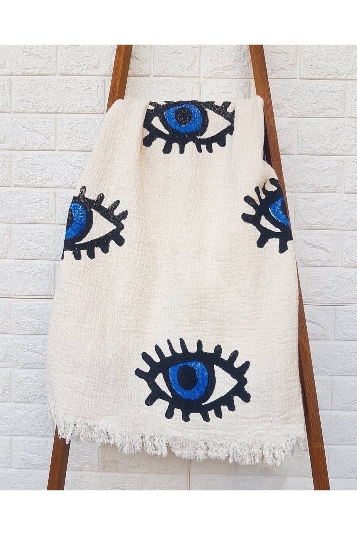 Cotton Evil Eye Beach Towel