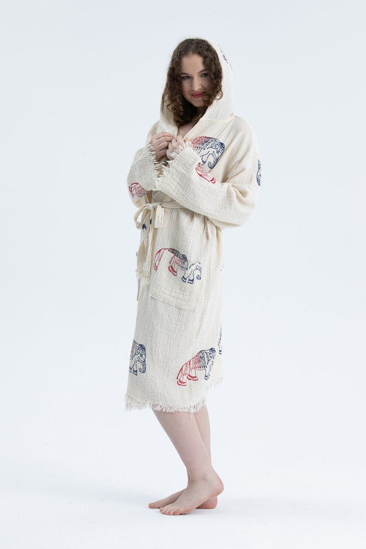 Organic Turkish Cotton Elephant Bathrobe