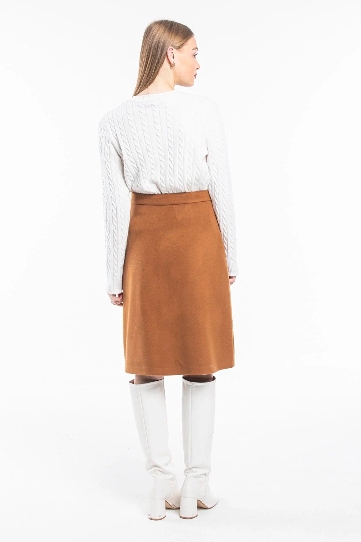 Camel Wool Cashmere Skirt