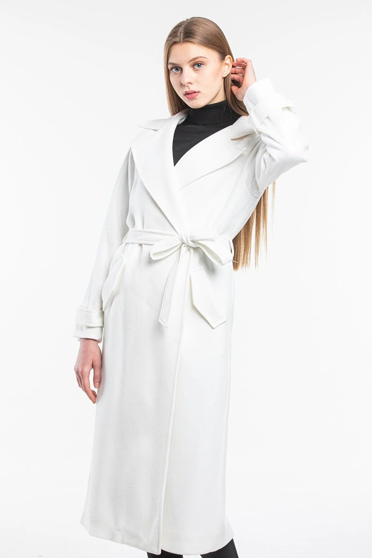 White Wool Long Coat