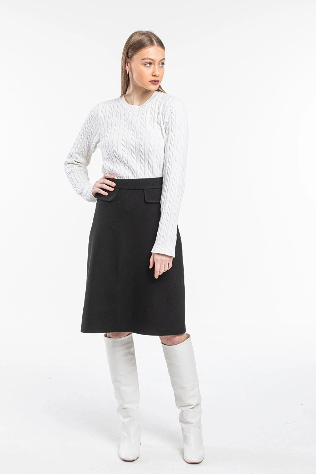 Camel Wool Cashmere Skirt