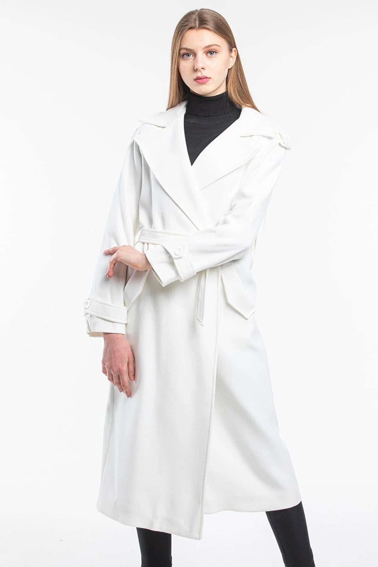 White Wool Long Coat