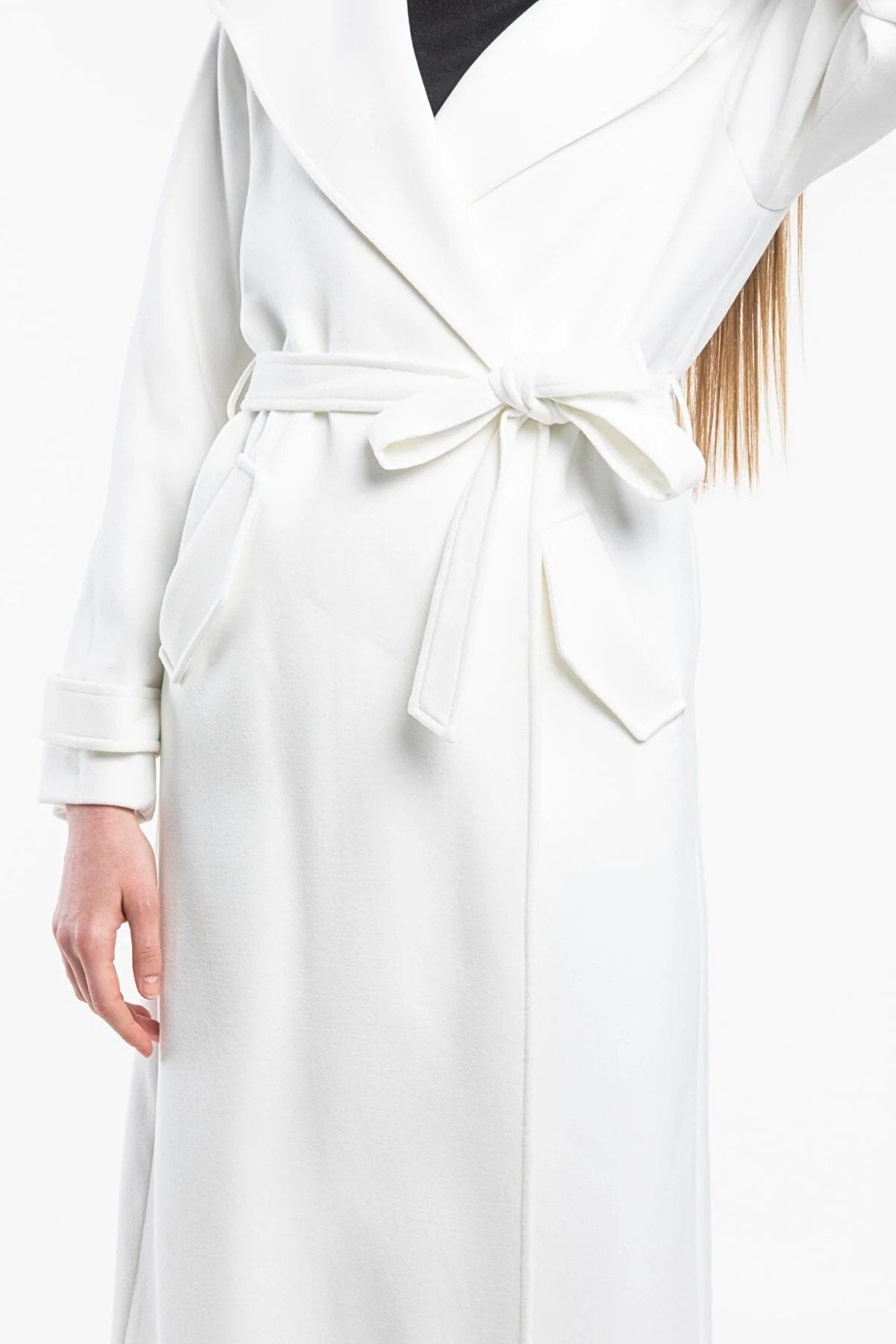 White Wool Long Coat