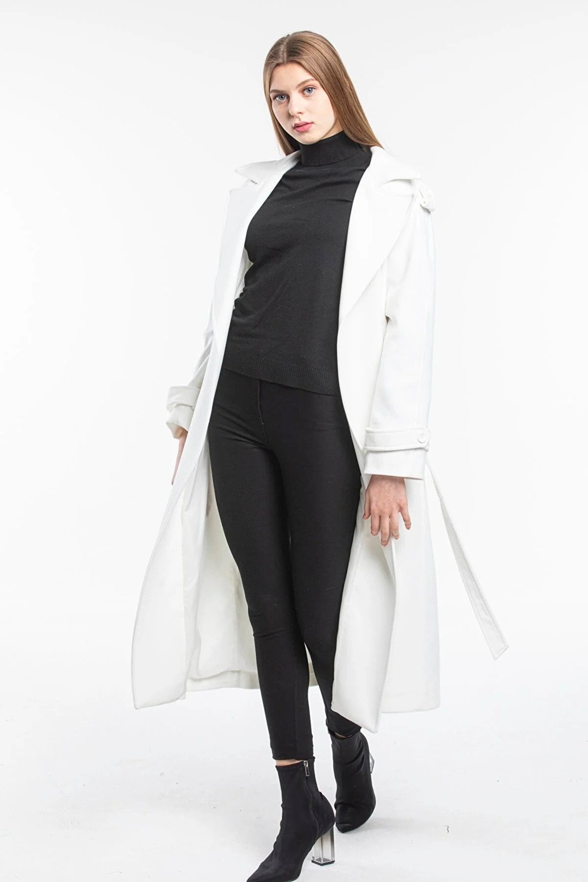 White Wool Long Coat