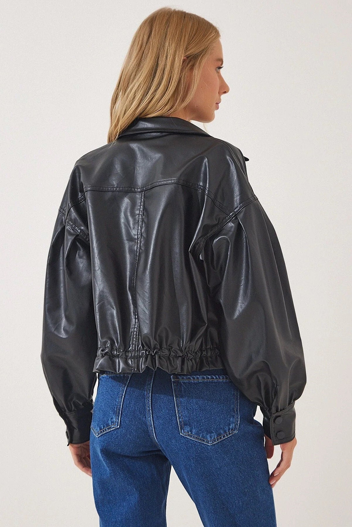 Black Vegan Leather Jacket