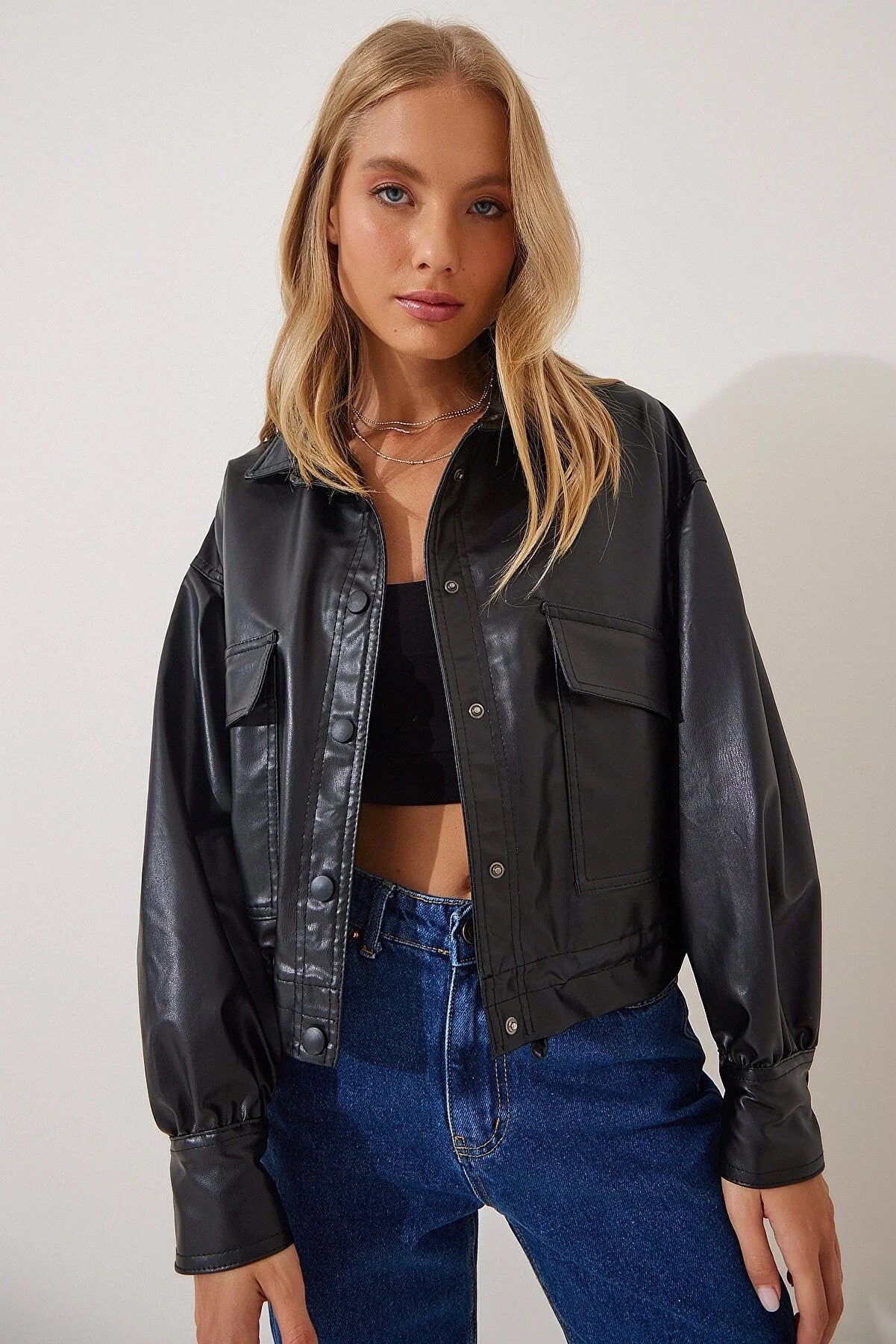 Black Vegan Leather Jacket