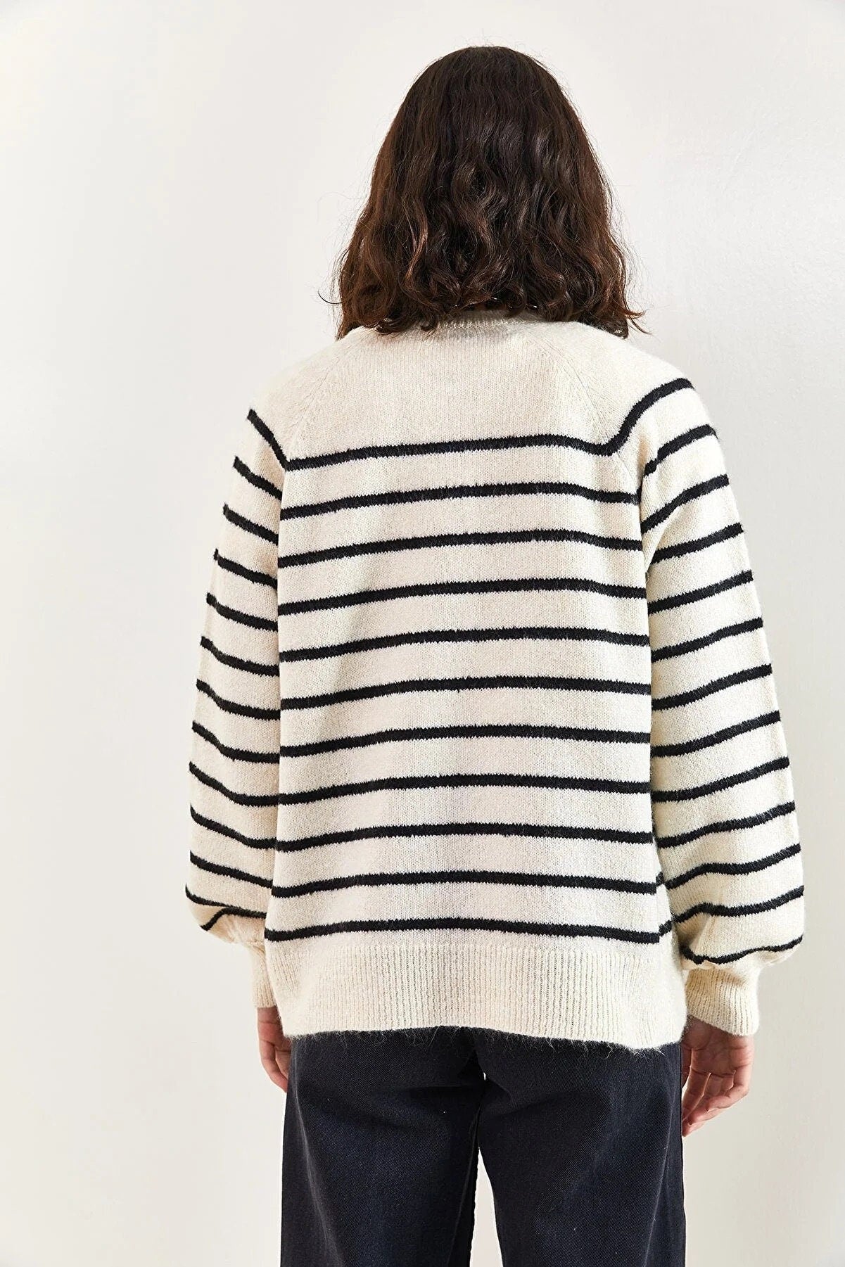 Striped Henley Pullover