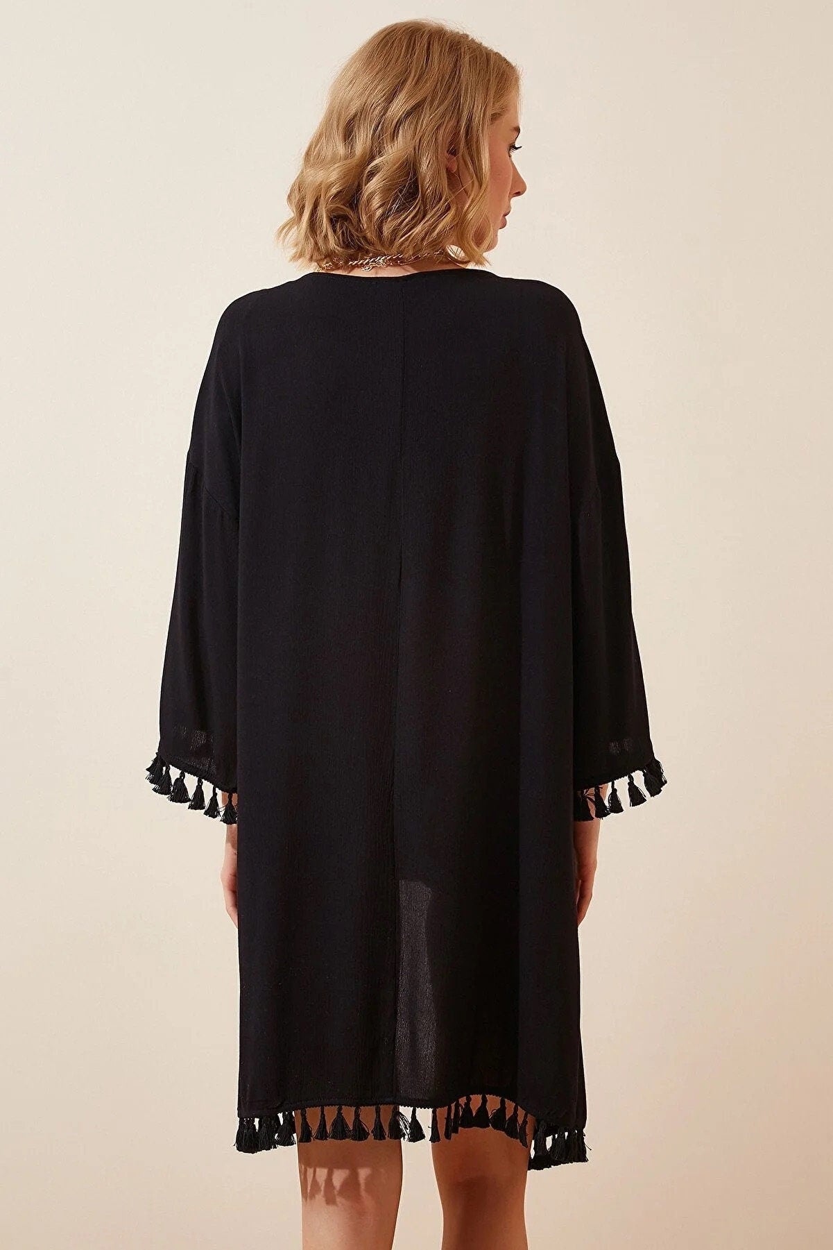 Boho Black Beach Kimono