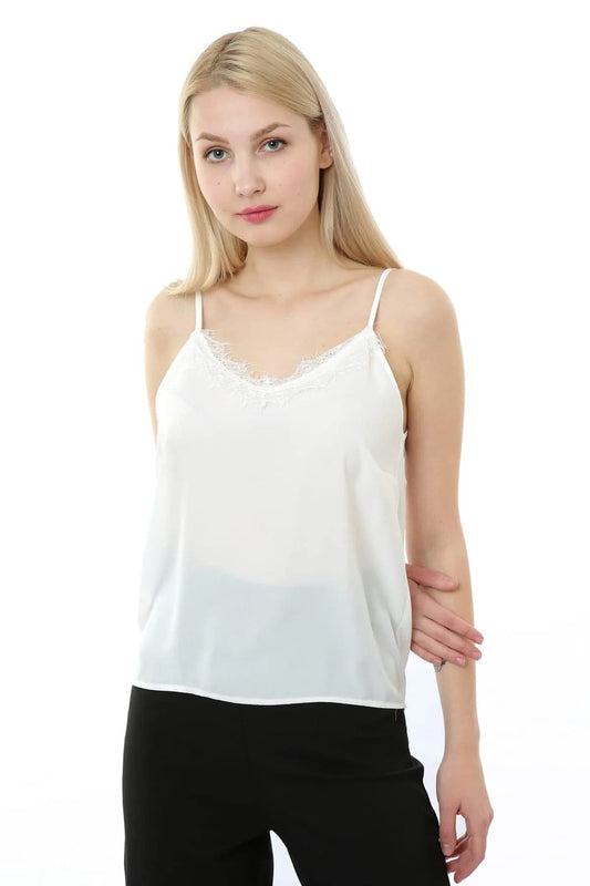 White Sleeveless Top