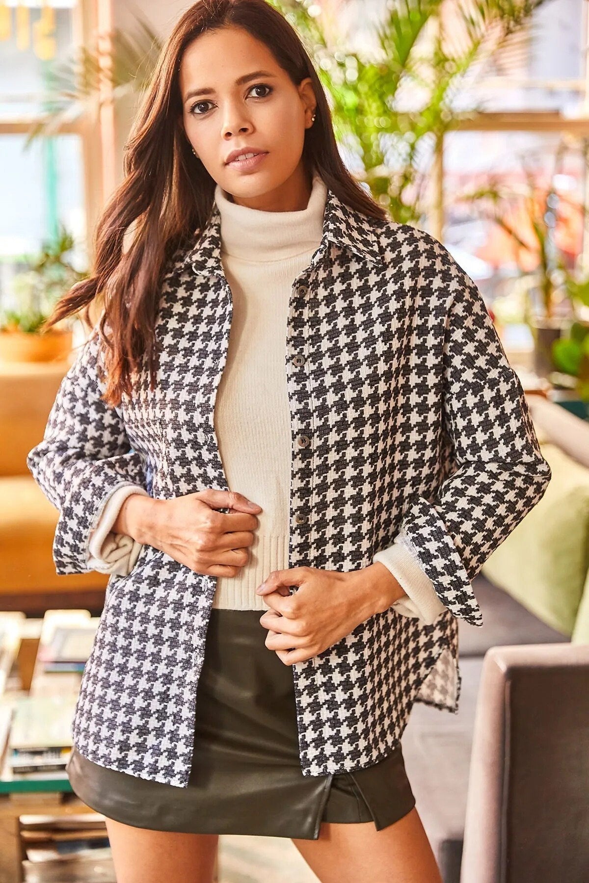 Plaid Blouse Shacket