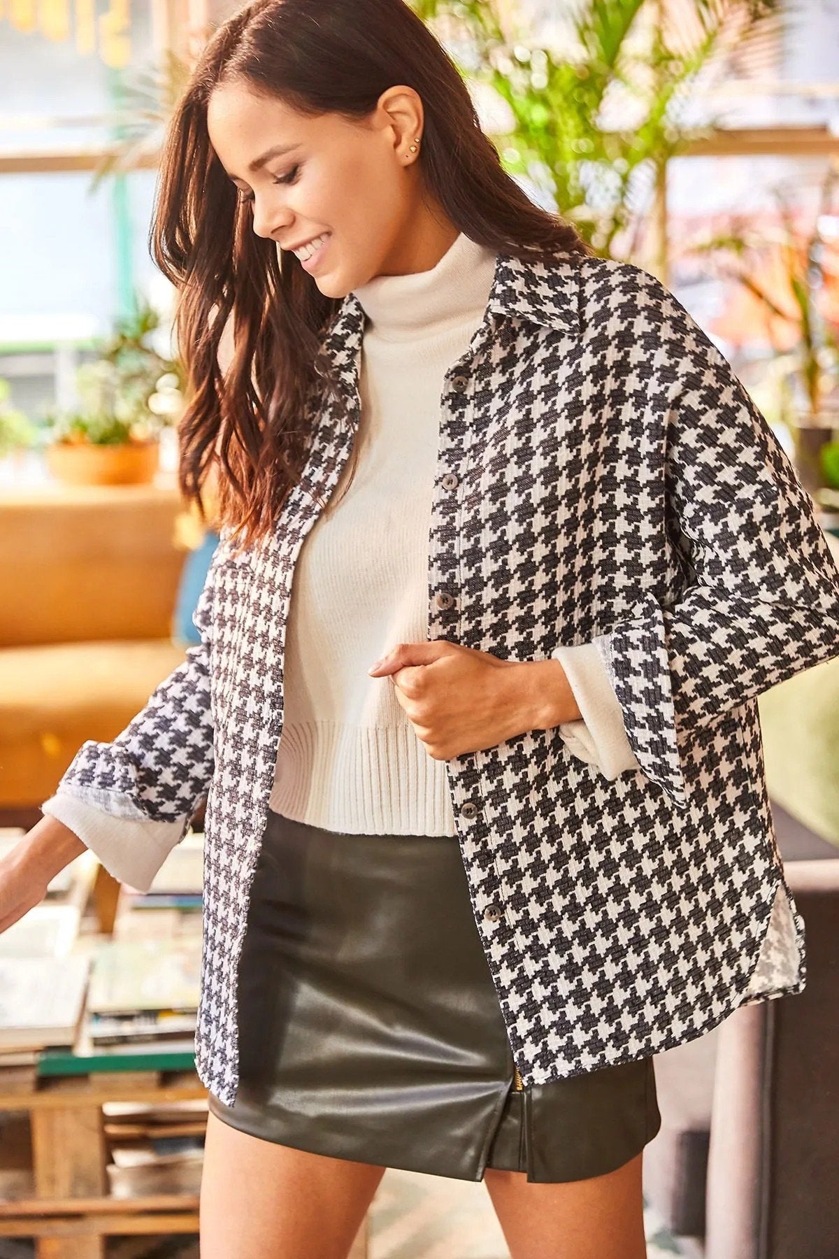 Plaid Blouse Shacket