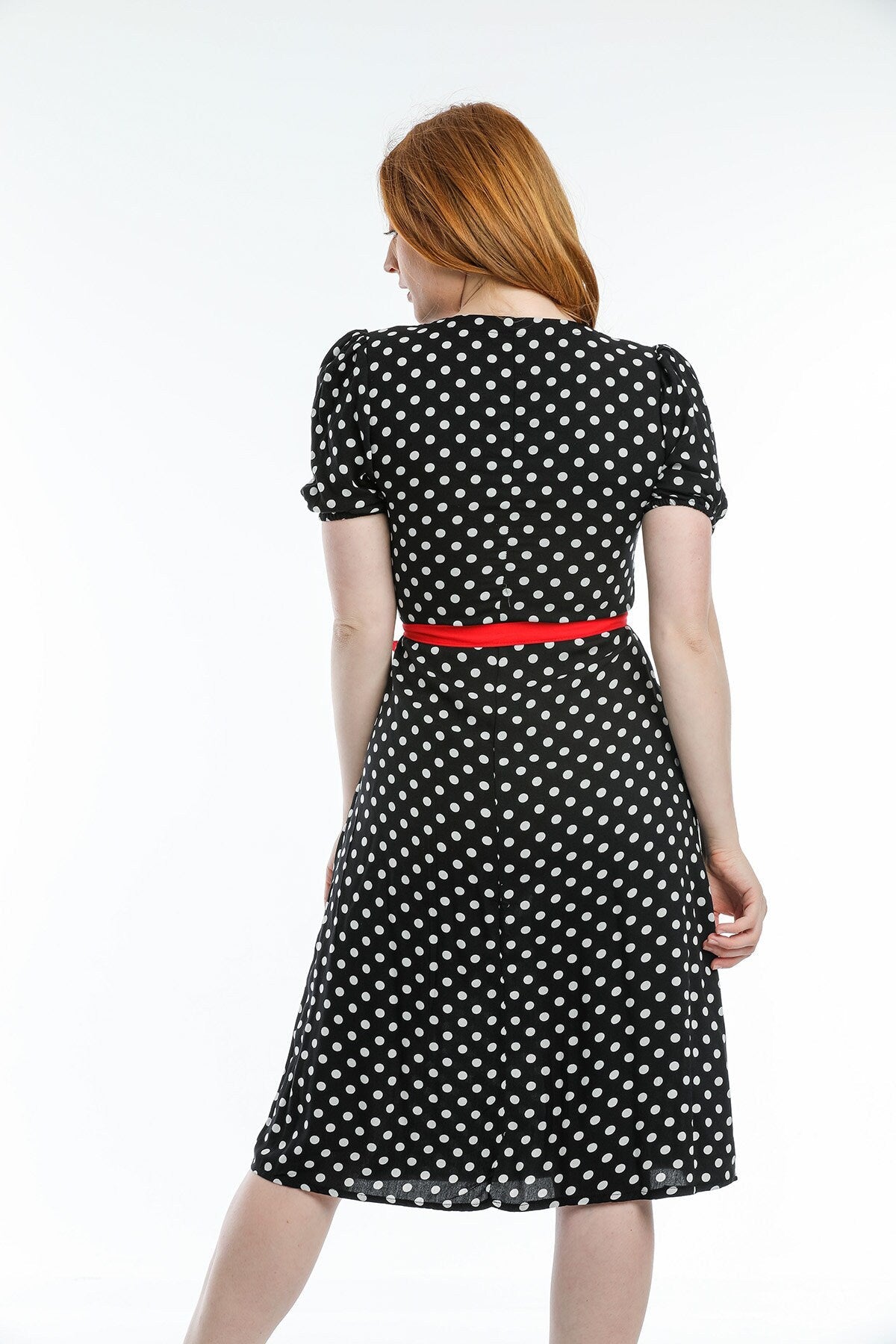 Green Polka Dot Vintage Inspired Dress