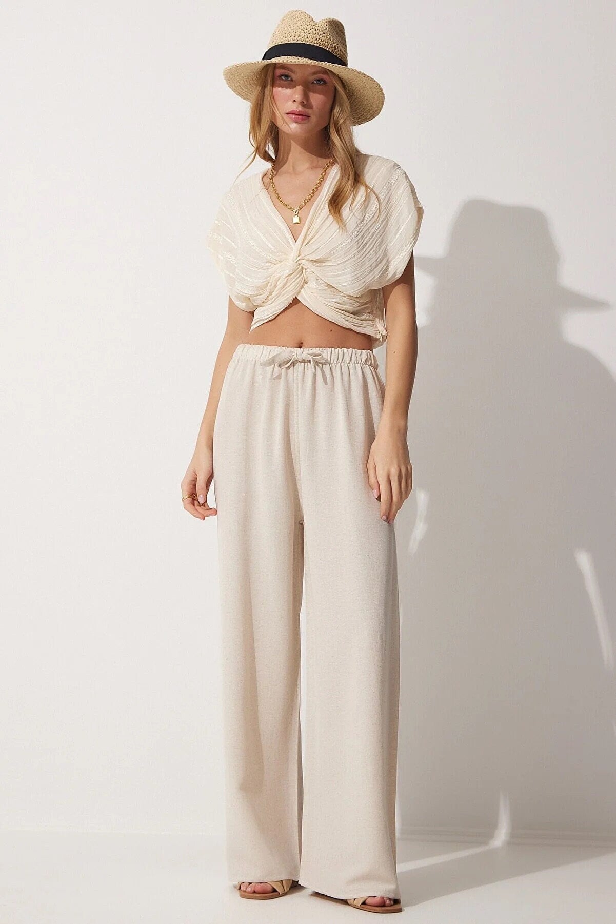 Wide Leg Linen Pants