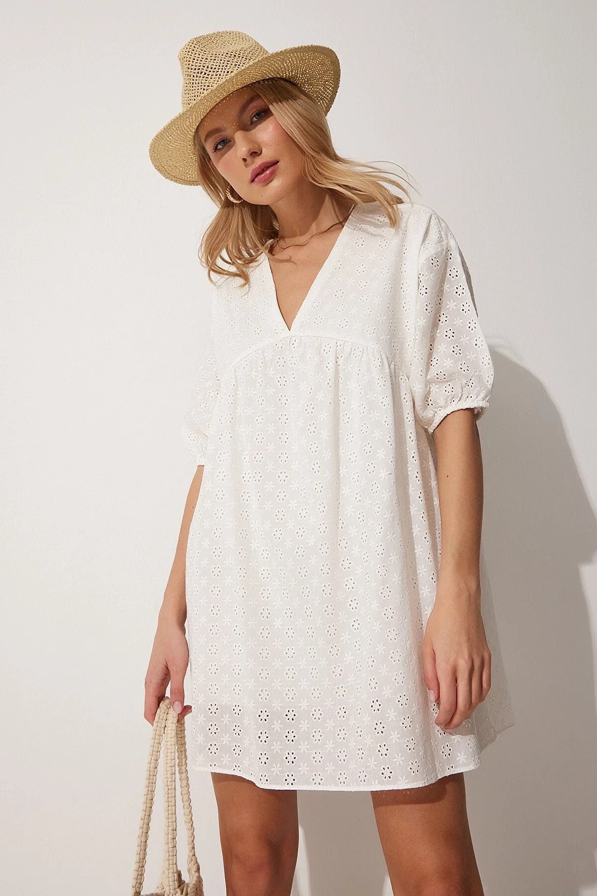 Breezy Eyelet Lace Cotton-Blend Dress