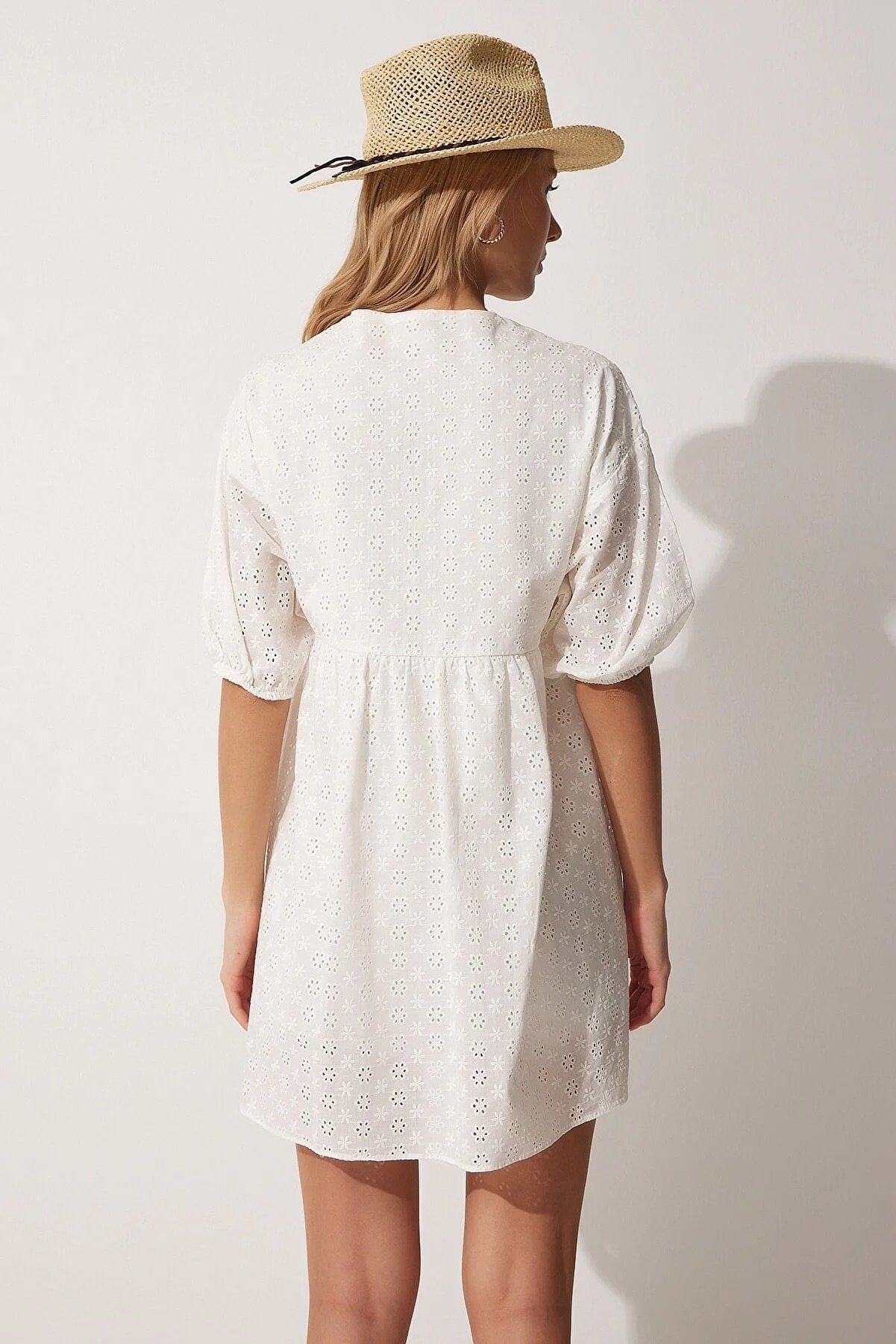 Breezy Eyelet Lace Cotton-Blend Dress