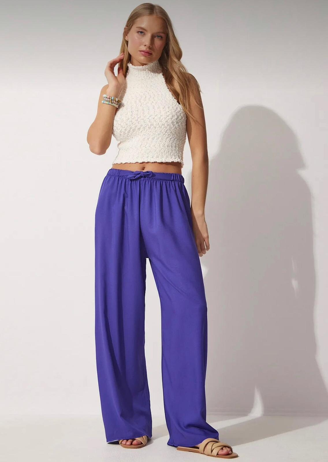 Purple Wide Leg Pants