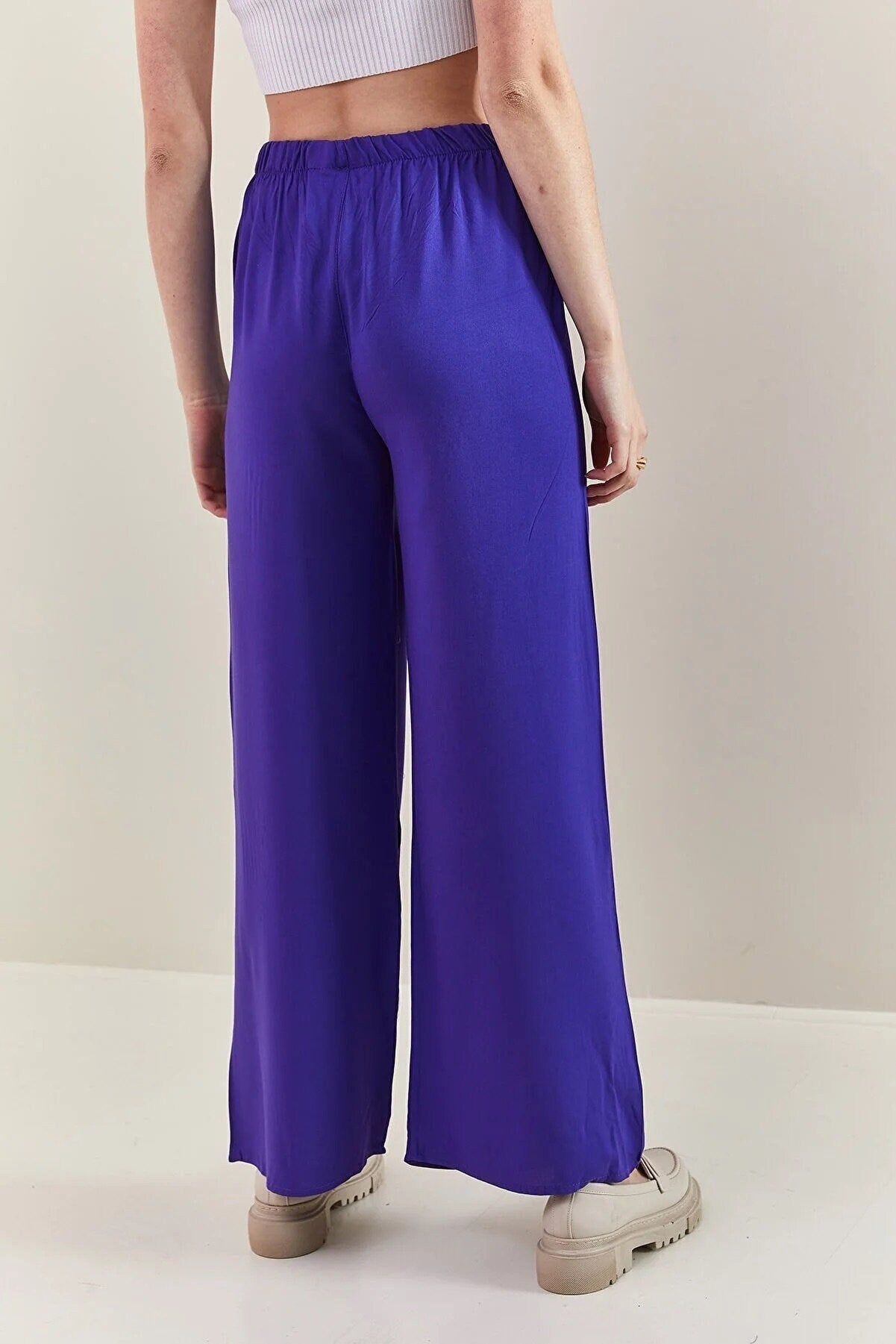 Purple Wide Leg Pants