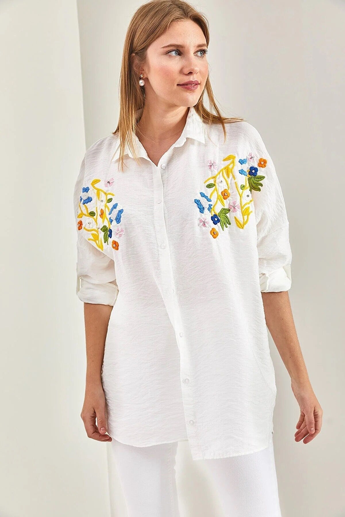 Floral Button Down Cotton Shirt