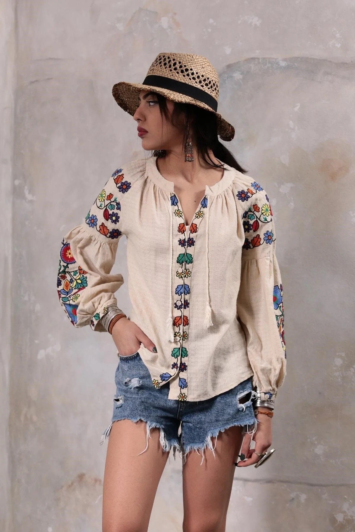 Bohemian Blossom Vyshyvanka Blouse