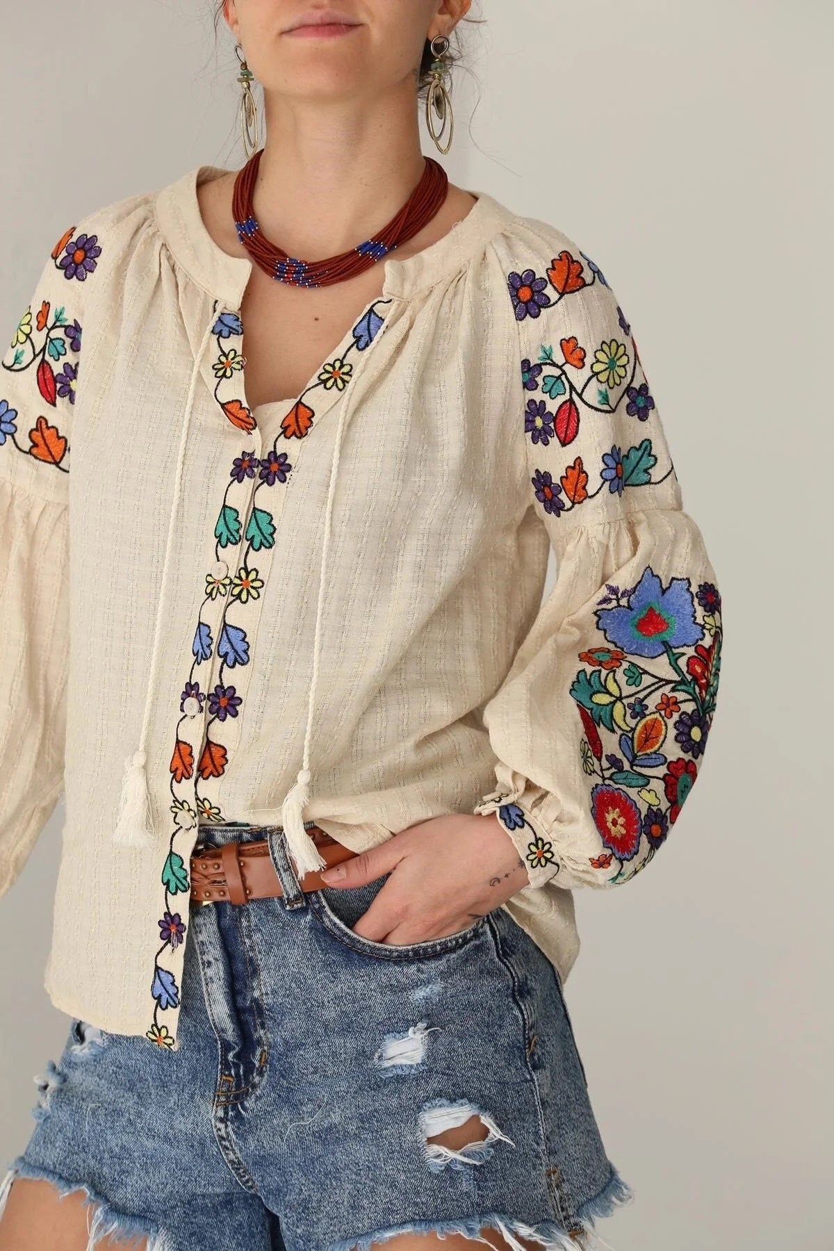 Bohemian Blossom Vyshyvanka Blouse