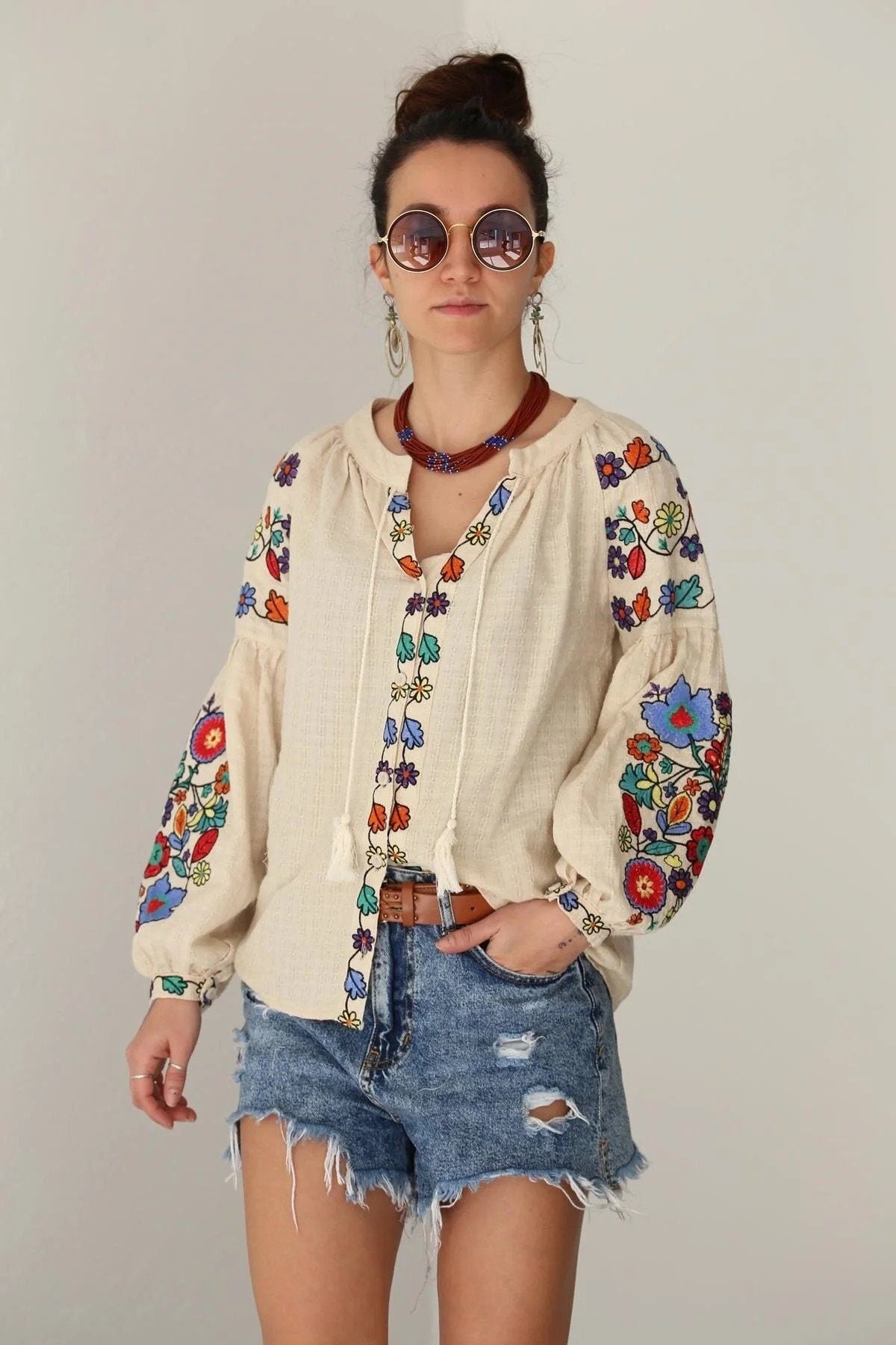 Bohemian Blossom Vyshyvanka Blouse