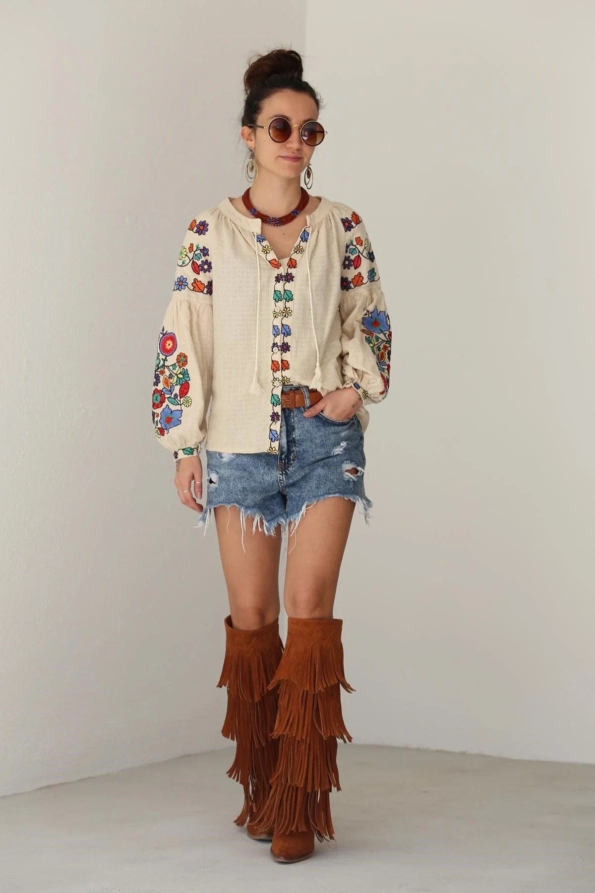 Bohemian Blossom Vyshyvanka Blouse