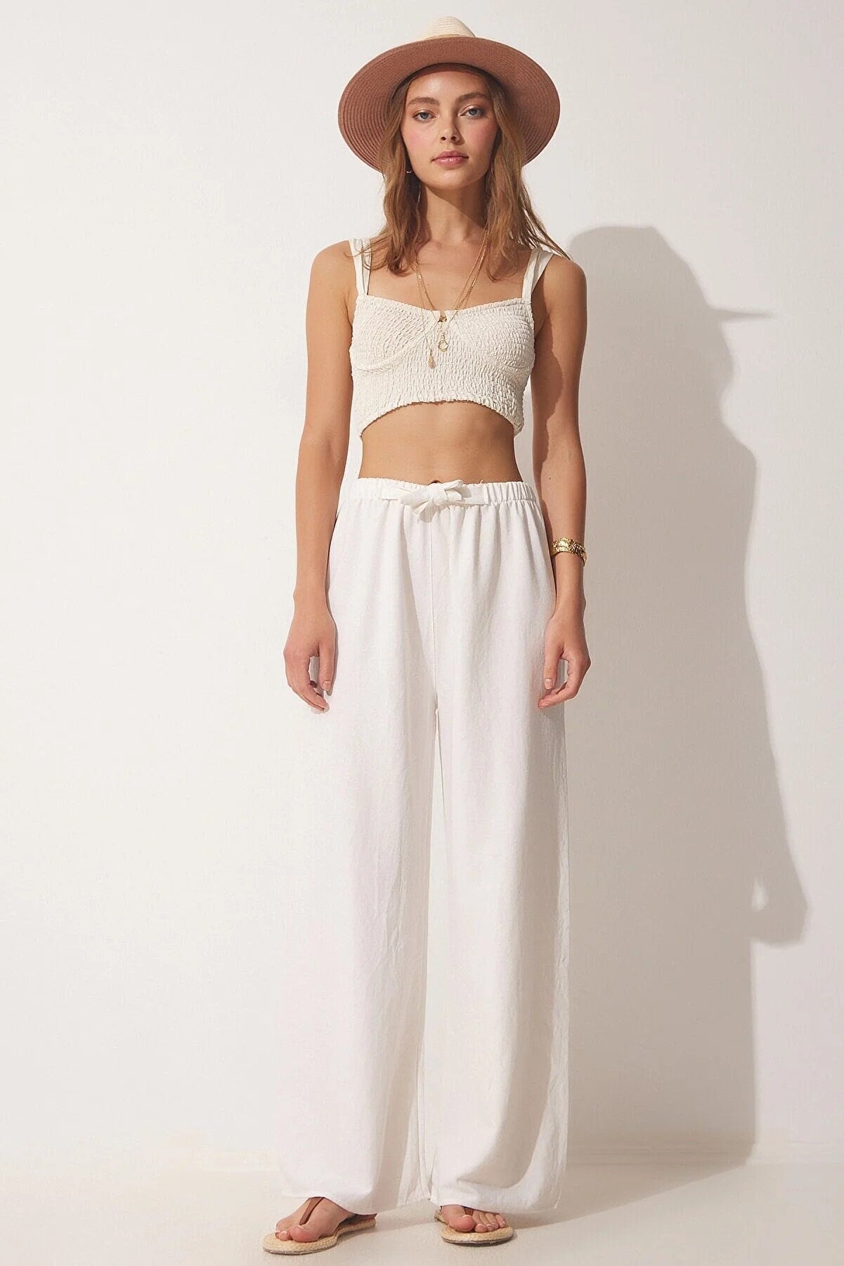 Wide Leg Linen Pants