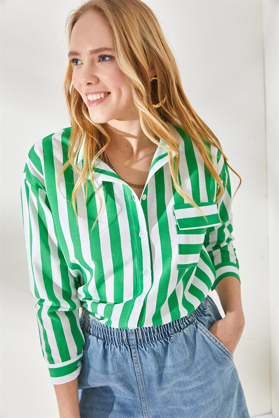 Classic Striped Button Down Shirt