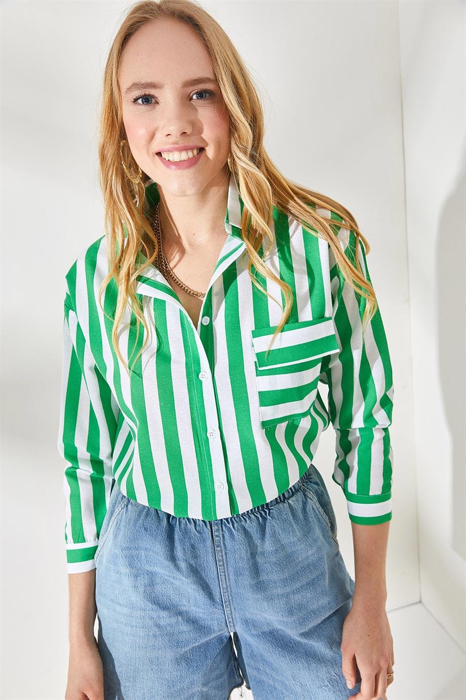 Classic Striped Button Down Shirt