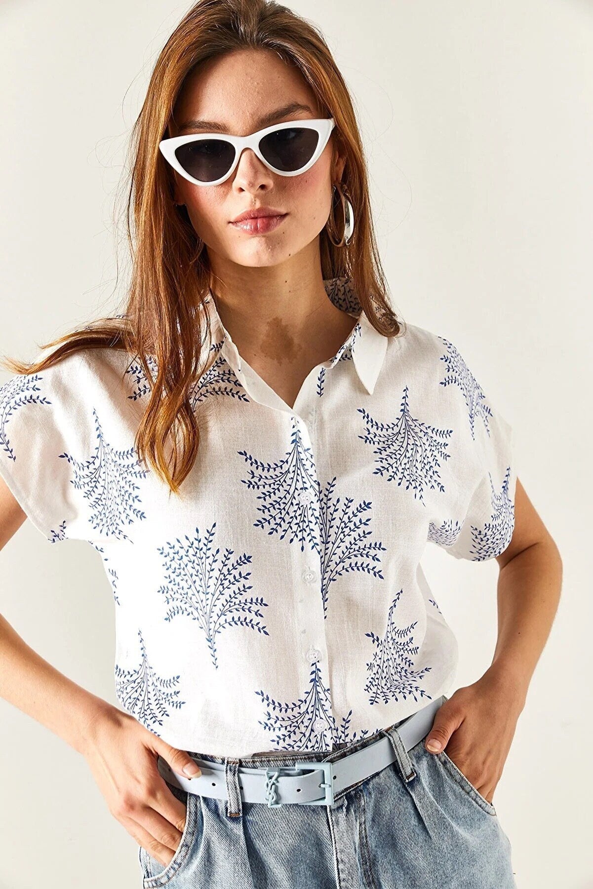 Seaside Fern Linen Button Down Shirt