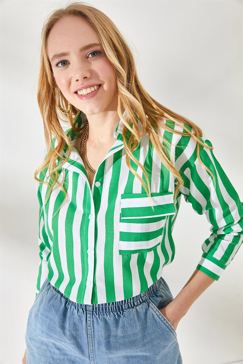 Classic Striped Button Down Shirt