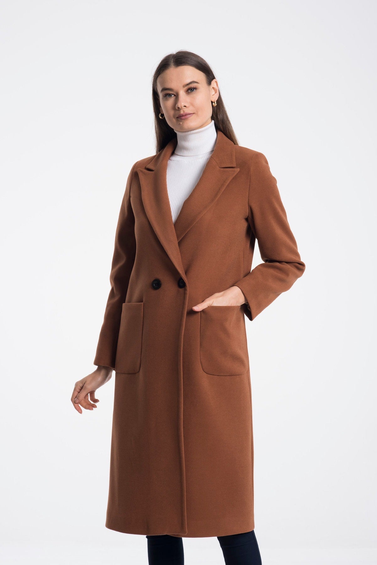 Camel Wool Long Coat