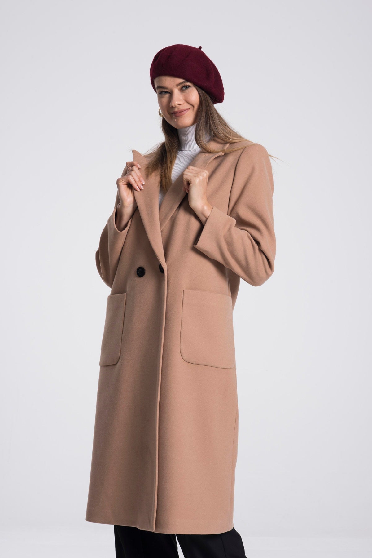 Camel Wool Long Coat