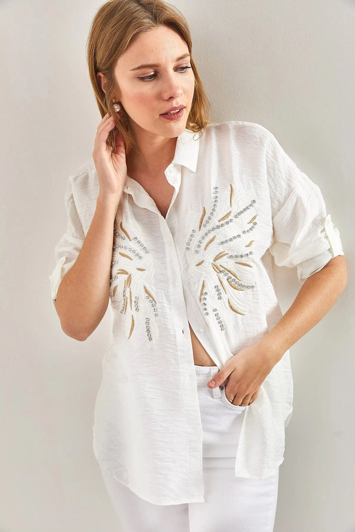 Angel Wing Designer Cotton Blouse