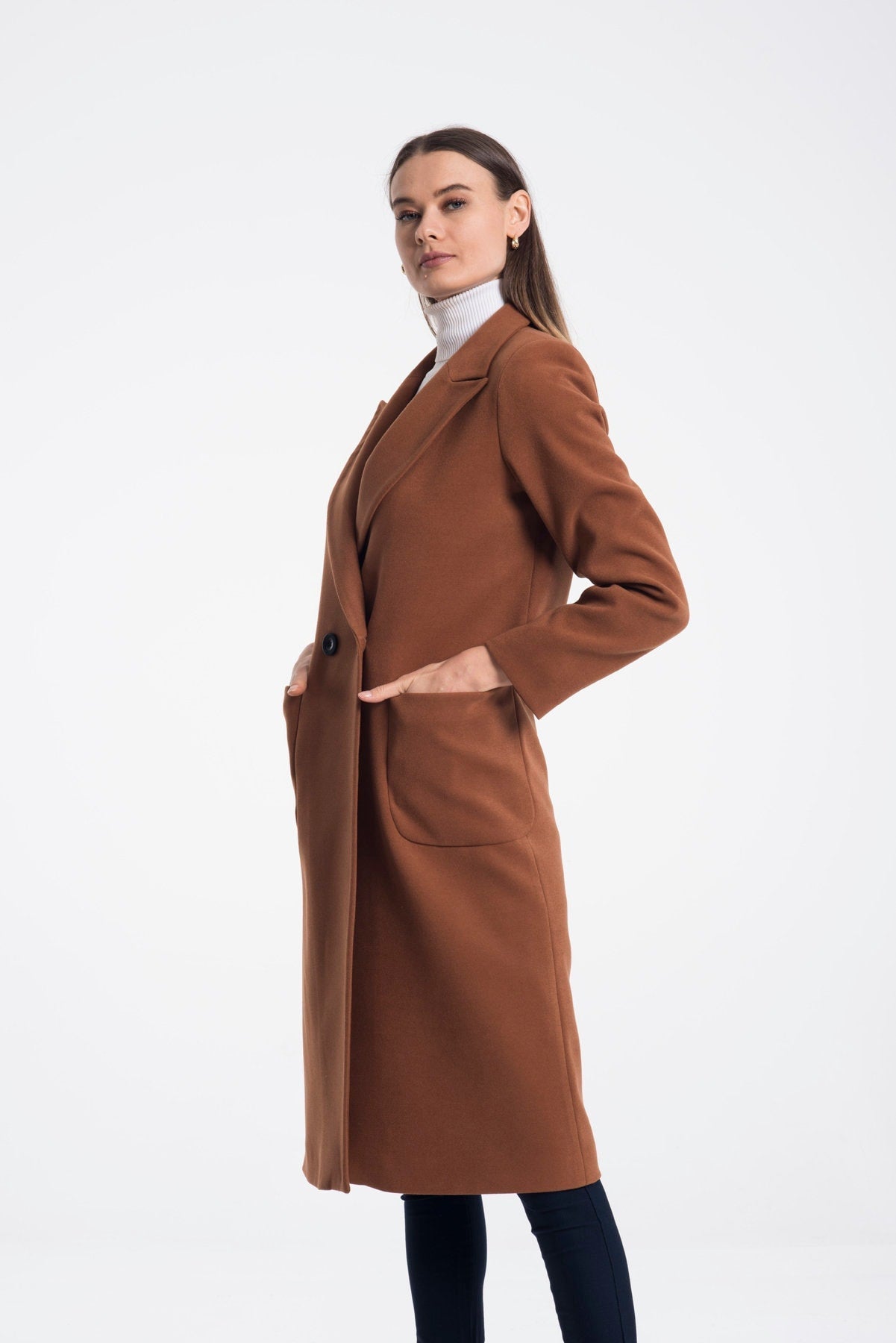 Camel Wool Long Coat