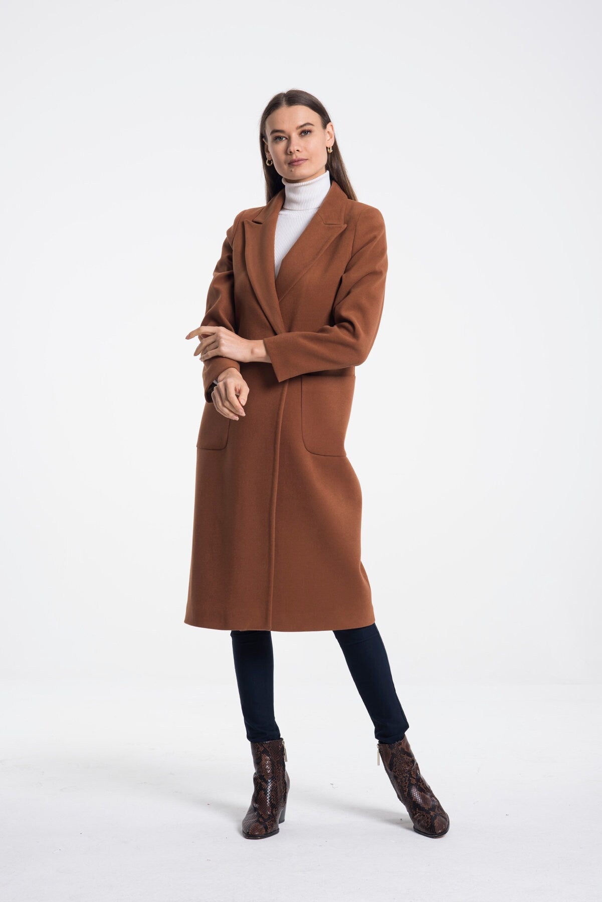 Camel Wool Long Coat