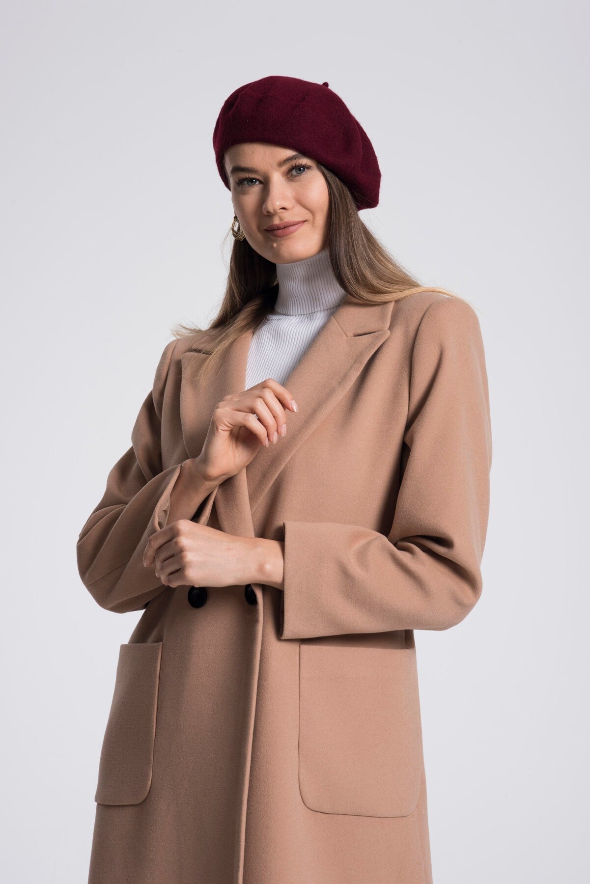 Camel Wool Long Coat