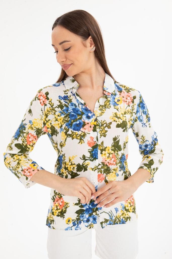 Casual Floral Button Down Shirt