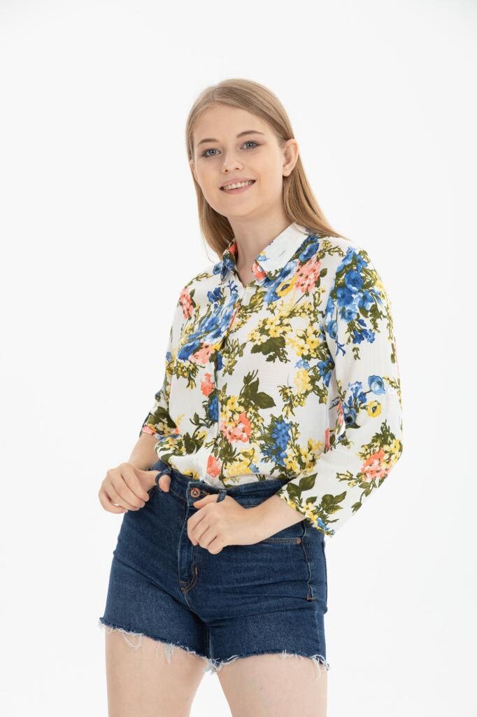 Casual Floral Button Down Shirt