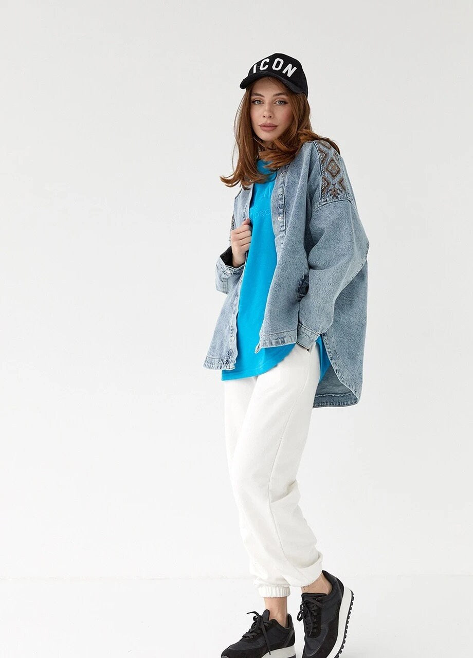 Ethnic Embroidered Denim Jacket