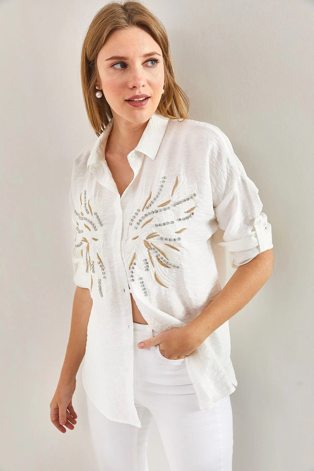 Angel Wing Designer Cotton Blouse