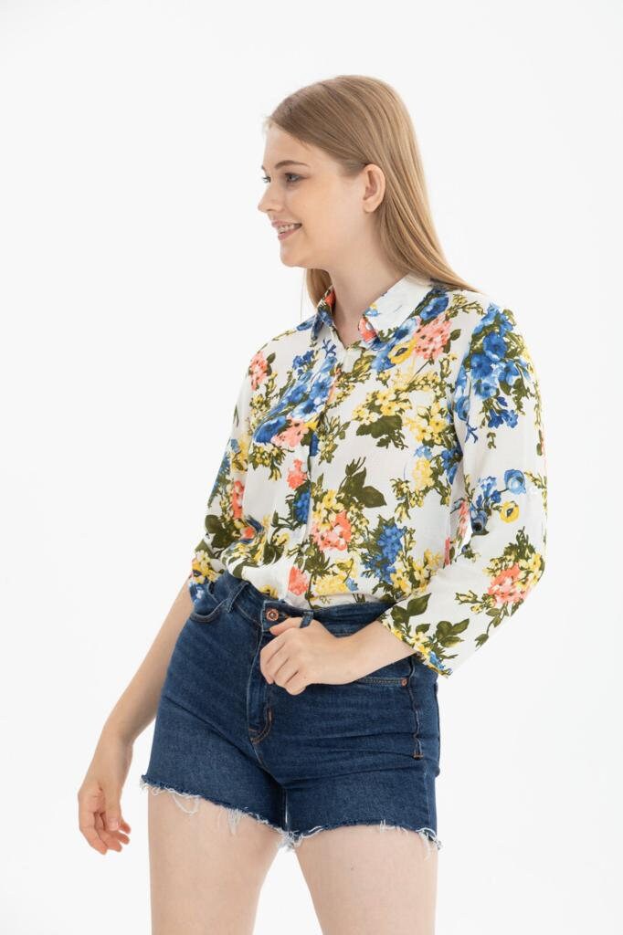 Casual Floral Button Down Shirt