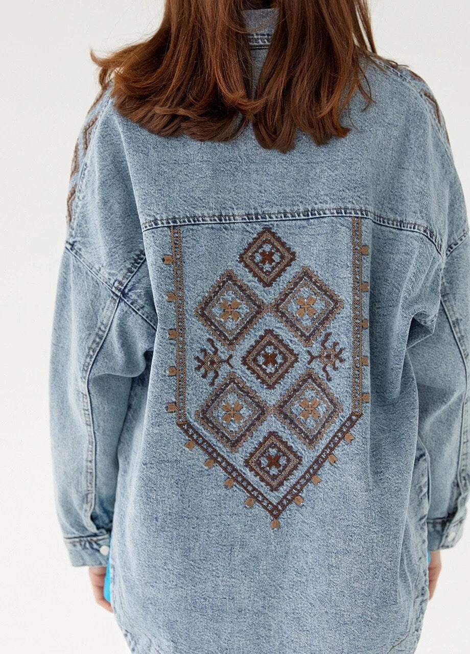 Ethnic Embroidered Denim Jacket