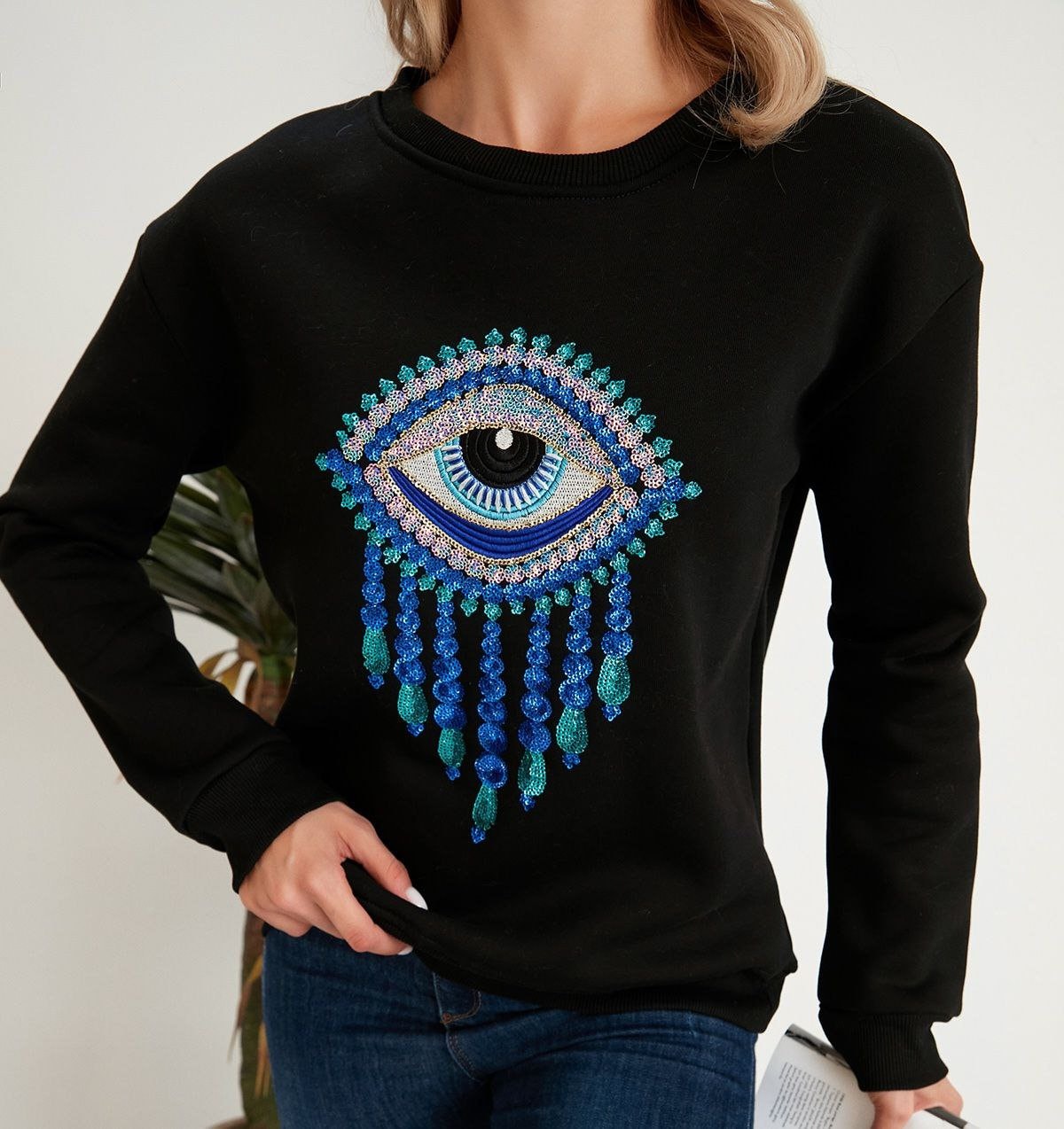 Evil Eye Black Sweatshirt