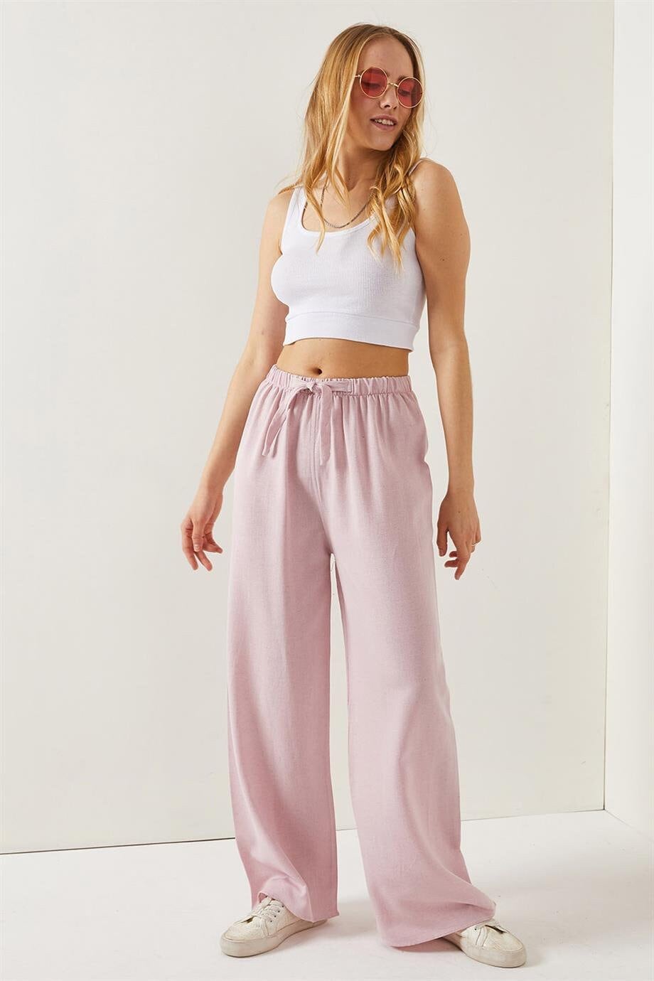 Wide Leg Linen Pants