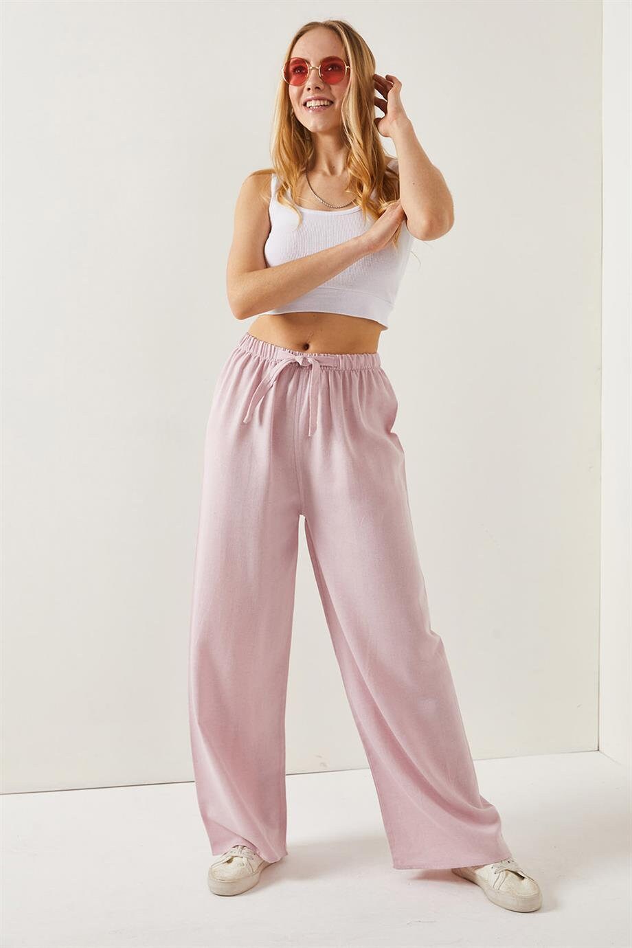 Wide Leg Linen Pants